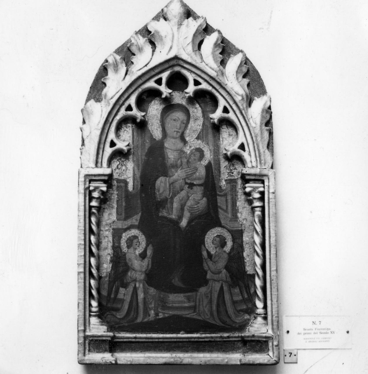 Madonna con Bambino e angeli (oratorio domestico) di Maestro di Signa (sec. XV)
