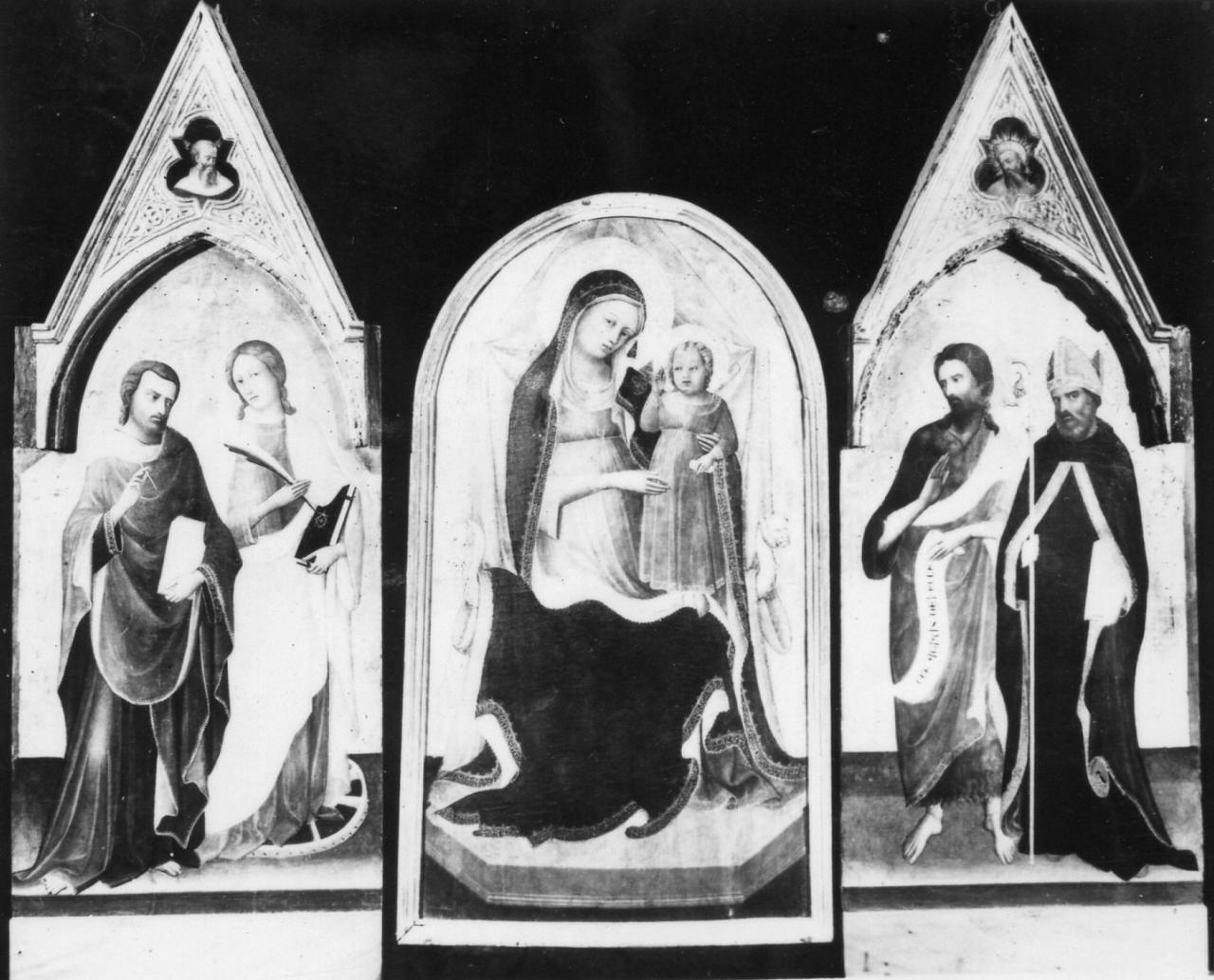 Madonna con Bambino, santi (trittico) di Lorenzo Monaco, Badaloni Paolo detto Paolo Schiavo (prima metà sec. XV)