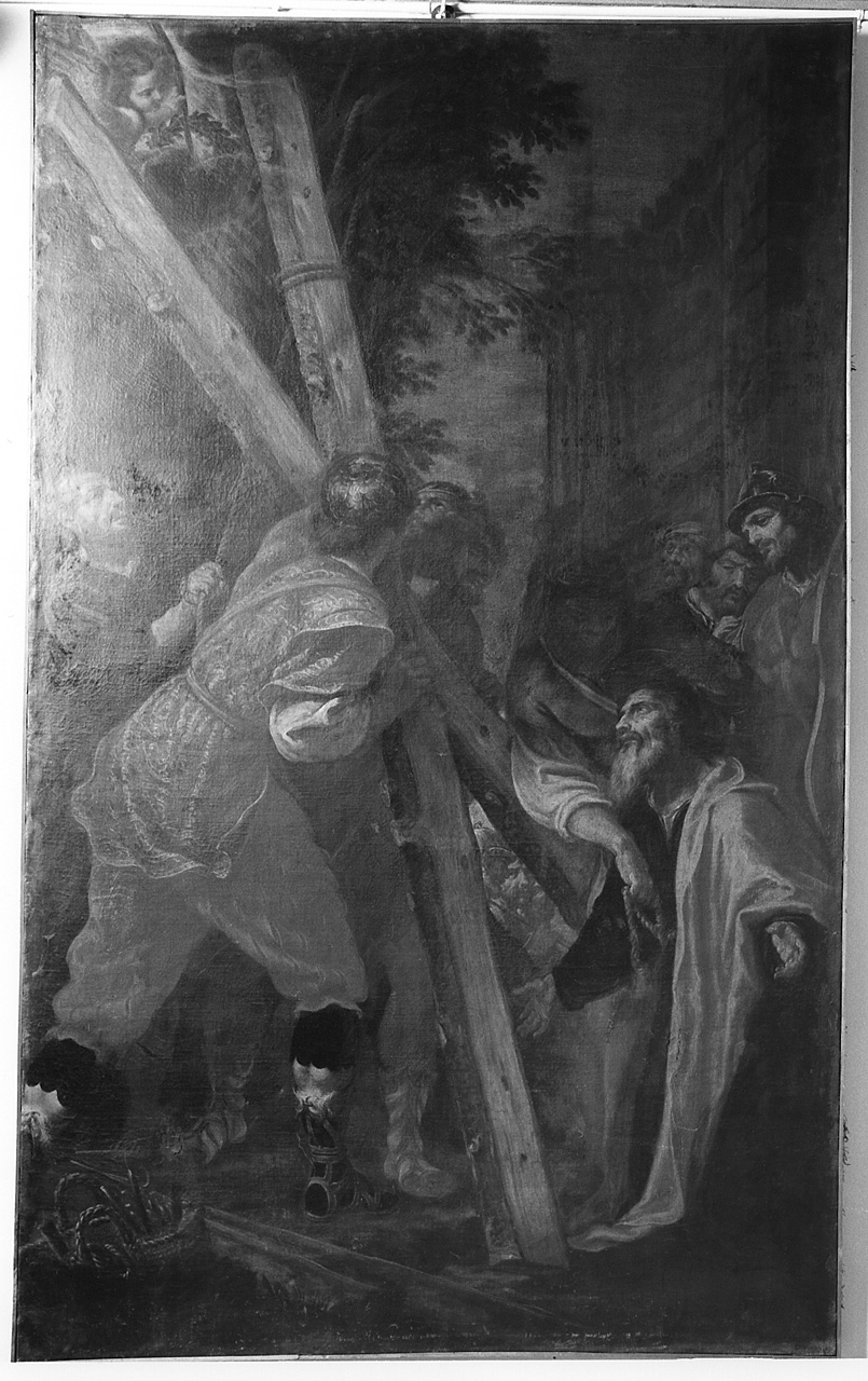 Sant'Andrea in adorazione della croce (dipinto) di Boschi Fabrizio (inizio sec. XVII)