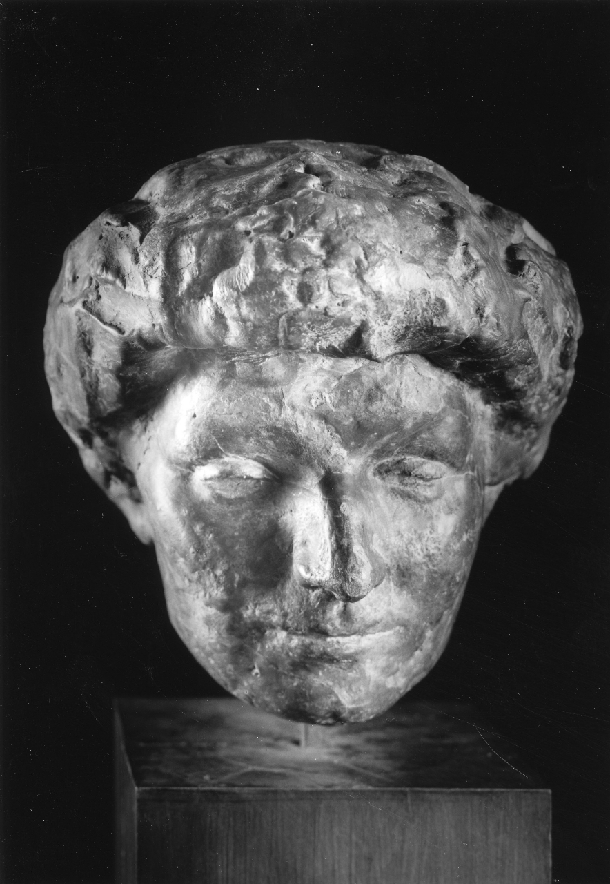 Testa di donna, testa di donna (scultura) di Manzoni Giacomo detto Giacomo Manzù (sec. XX)