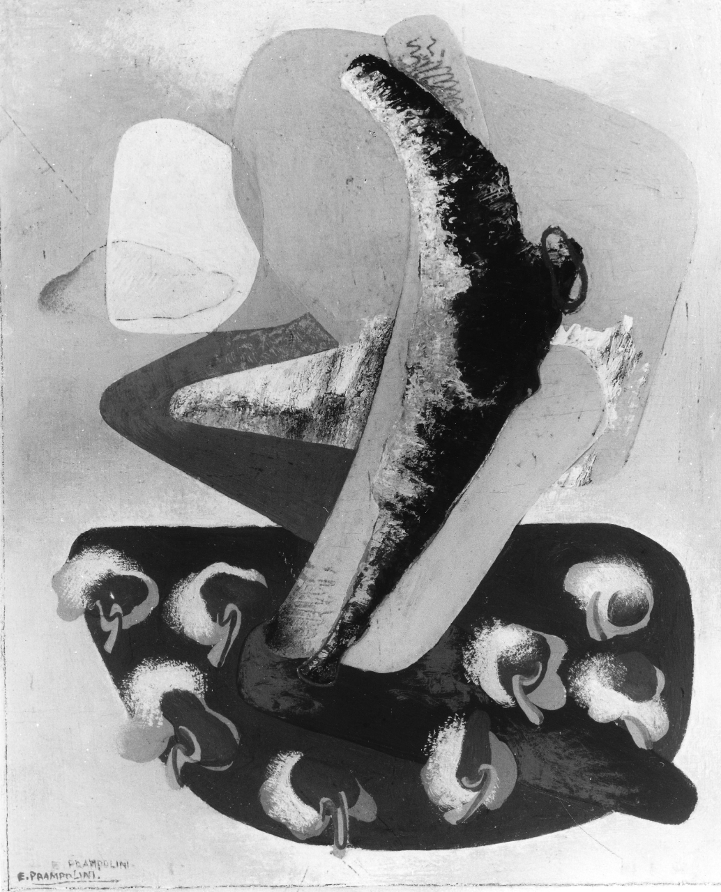 Paesaggio aereodinamico, Sintesi di Tivoli/ Organismo cosmico, motivi di figurazione astratta (dipinto) di Prampolini Enrico (sec. XX)