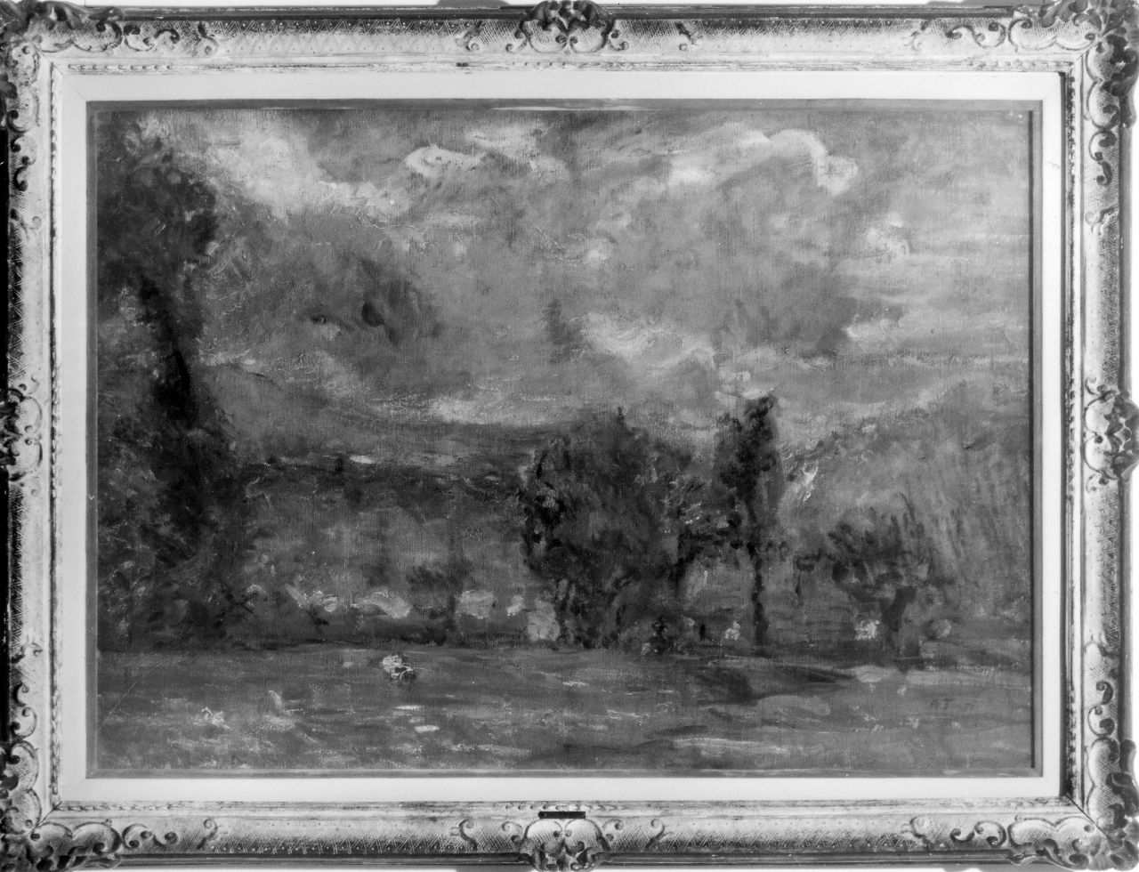 Paesaggio, paesaggio campestre (dipinto) di Tosi Arturo (sec. XX)