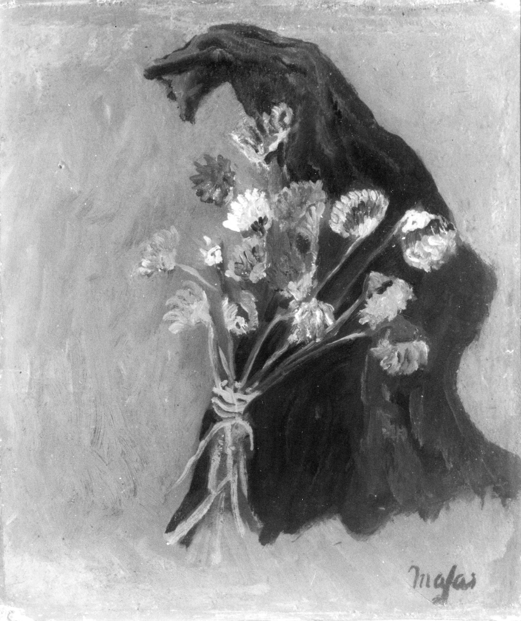 Fiori, natura morta con fiori (dipinto) di Raphael de Simon Mafai Antonietta (sec. XX)