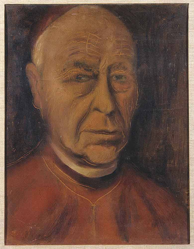 Testa del Cardinale Decano (Cardinale Vannutelli), ritratto del cardinale Vennutelli (dipinto) di Bonichi Gino detto Scipione (sec. XX)