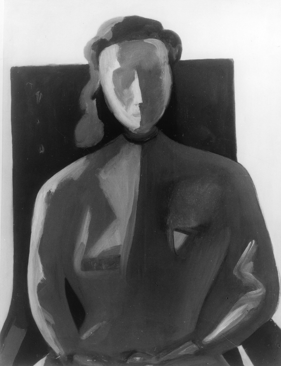 Donna in bleu, donna seduta (dipinto) di Guidi Virgilio (sec. XX)