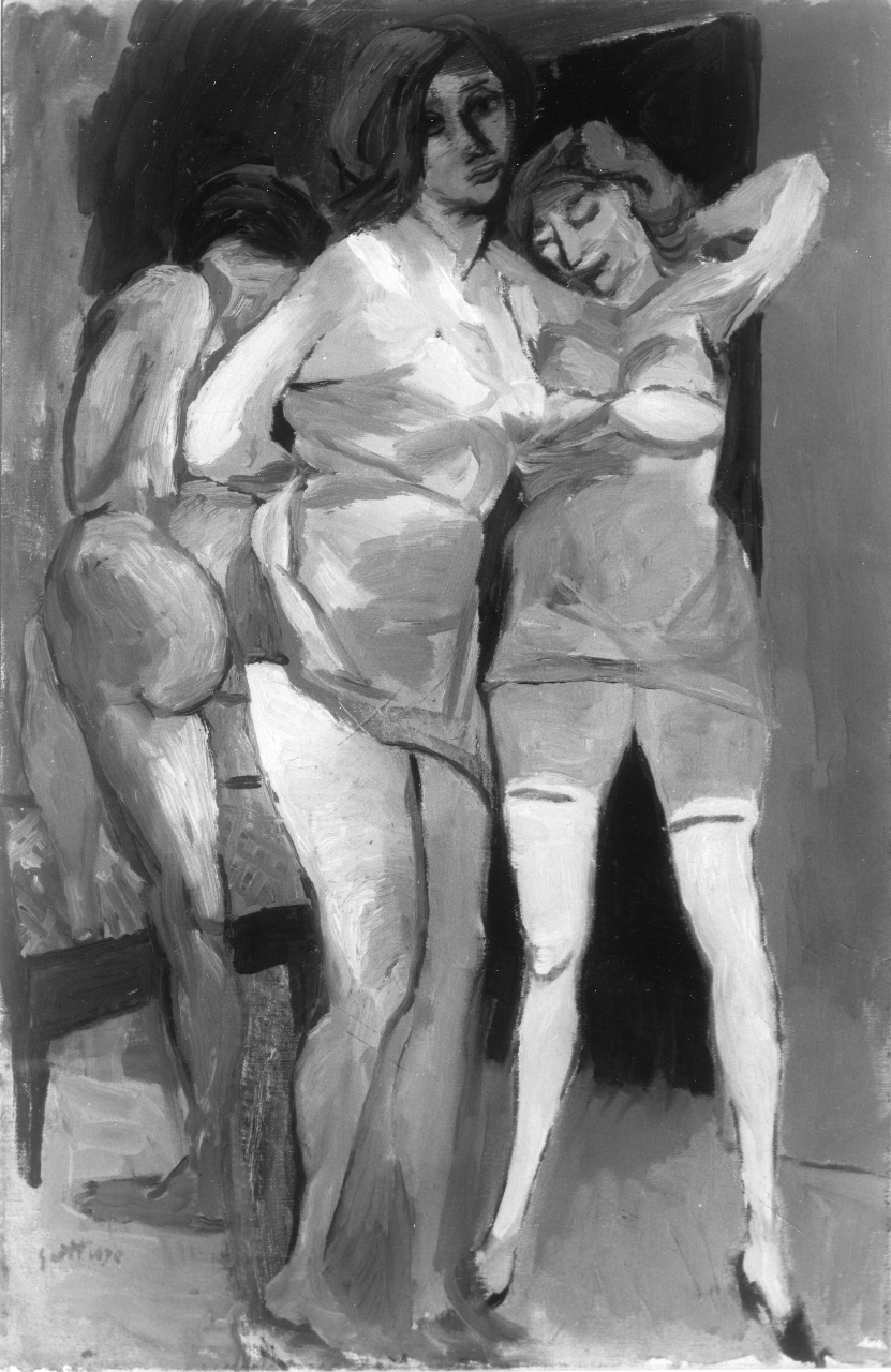 Donne discinte, donne in piedi (dipinto) di Guttuso Renato (sec. XX)