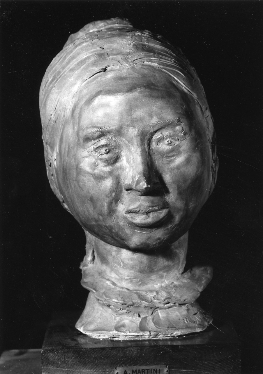 La cinese, testa di donna orientale (statua) di Martini Arturo (sec. XX)