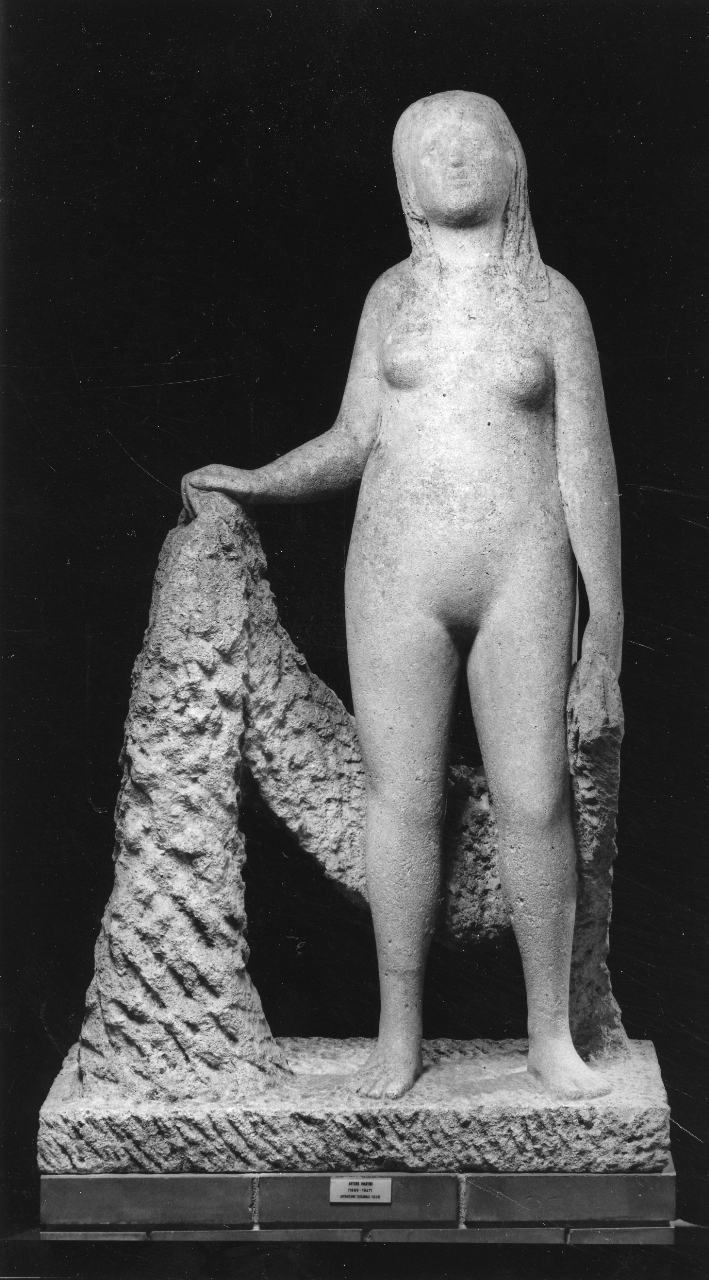 Apparizione (Susanna)/ L'attesa, figura femminile nuda in piedi (scultura) di Martini Arturo (sec. XX)
