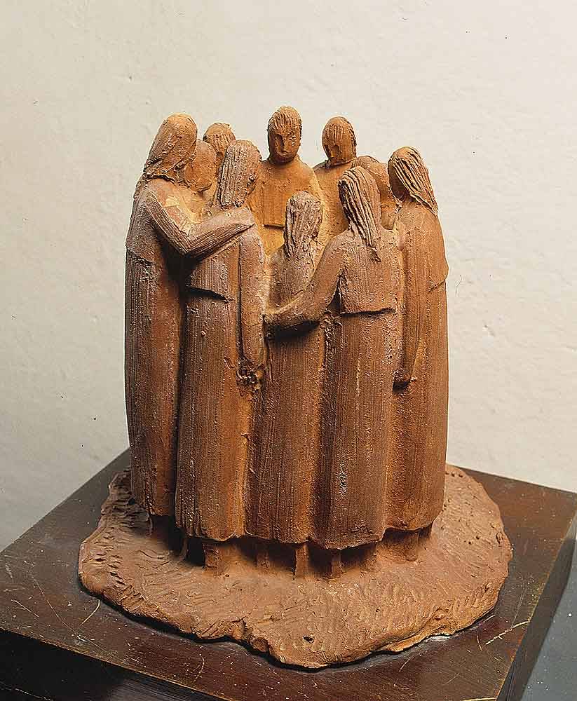 Le collegiali, donne in girotondo (statua) di Martini Arturo (sec. XX)