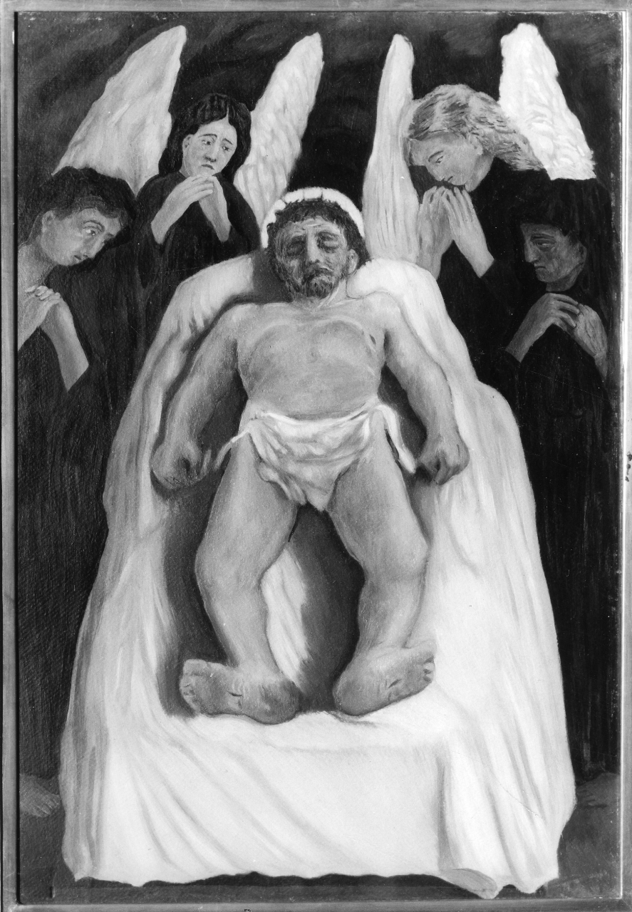 Il Deposto, compianto sul Cristo morto (dipinto) di Garbari Tullio (sec. XX)