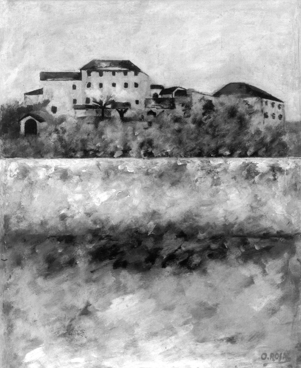 Il gelsomino, paesaggio campestre (dipinto) di Rosai Ottone (sec. XX)