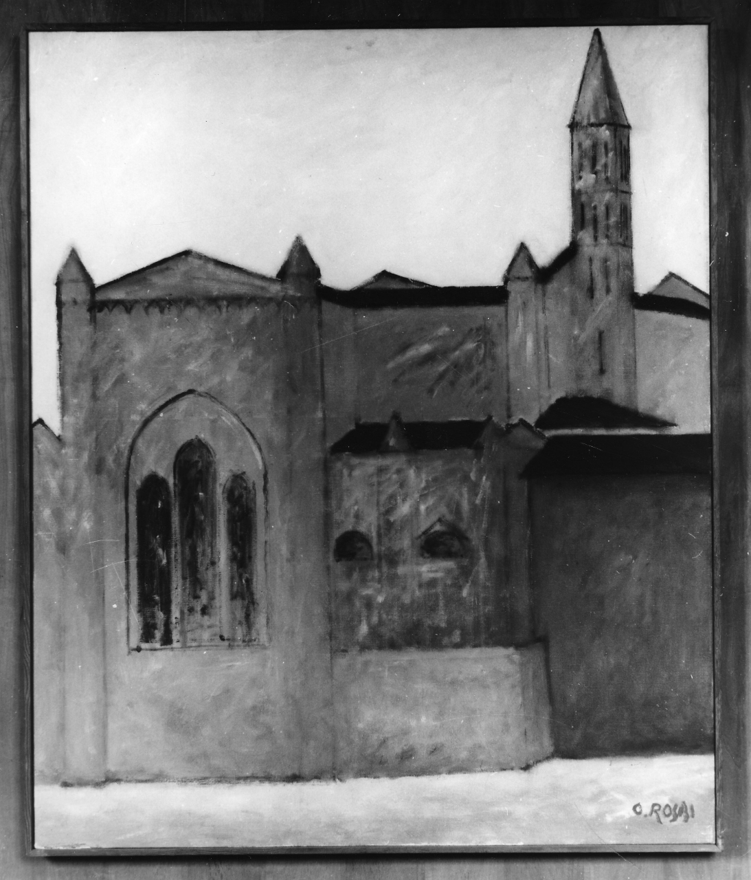 Santa Maria Novella, chiesa di S. Maria Novella a Firenze (dipinto) di Rosai Ottone (sec. XX)
