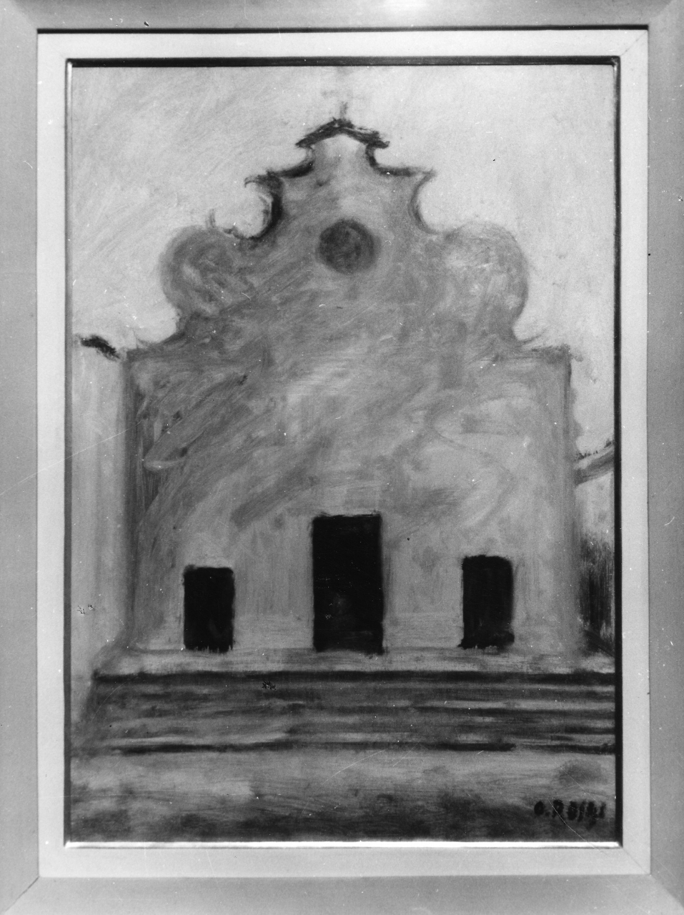 Il Santo Spirito, chiesa di S. Spirito a Firenze (dipinto) di Rosai Ottone (sec. XX)