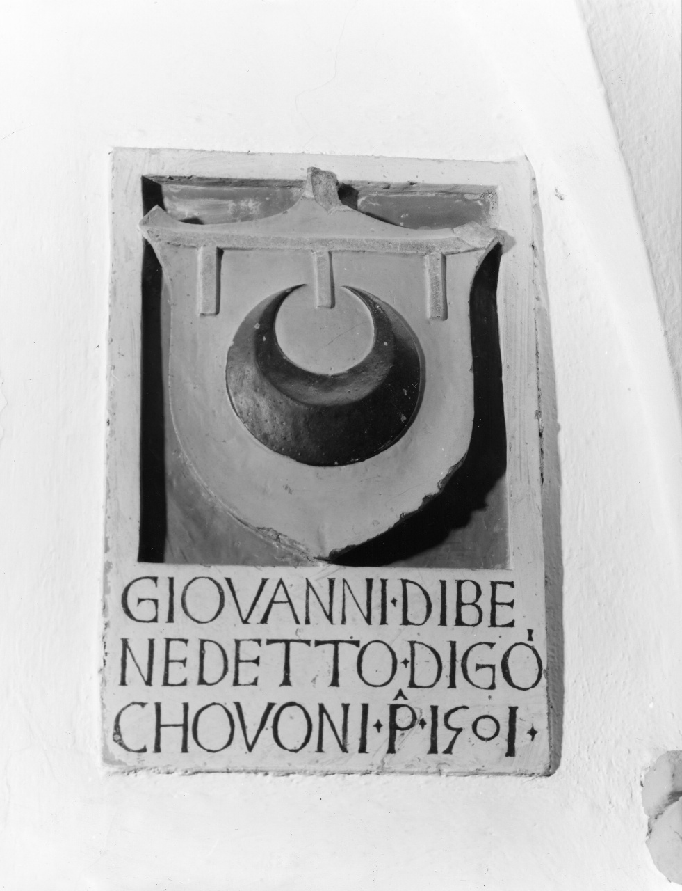 stemma gentilizio della famiglia Covoni (rilievo) - produzione toscana (sec. XVI)