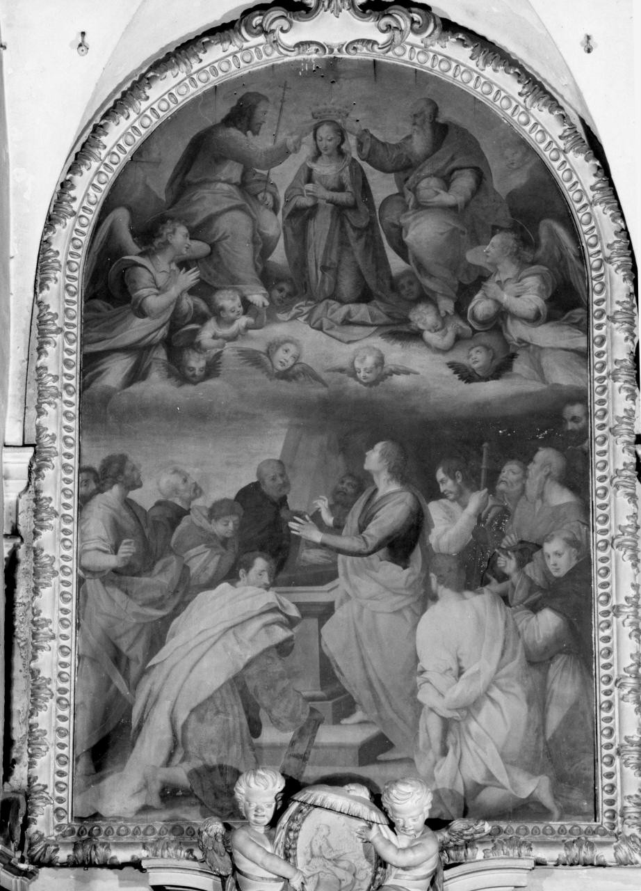 incoronazione di Maria Vergine (dipinto) di Tosini Michele di Ridolfo del Ghirlandaio (attribuito) (sec. XVI)