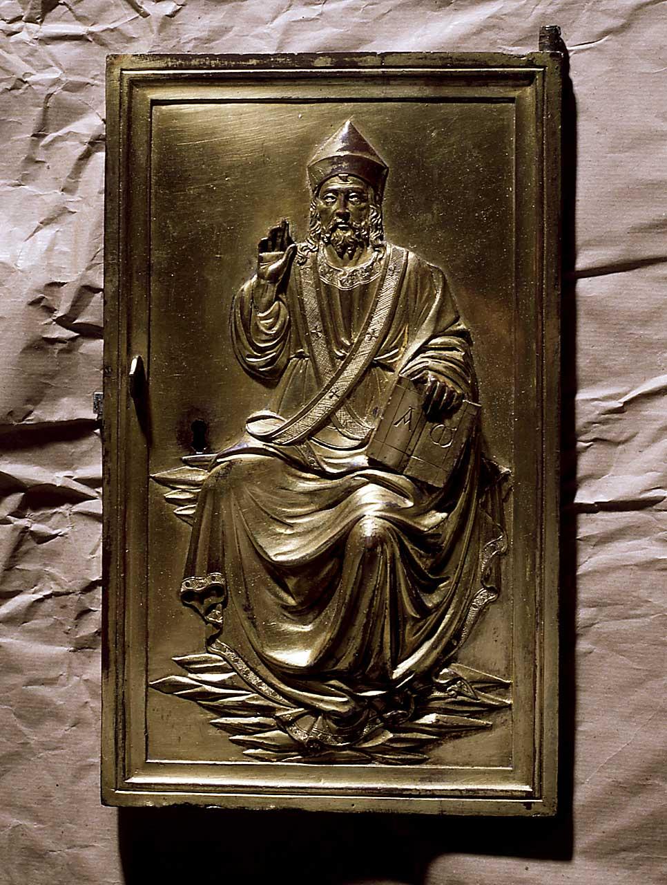 Dio Padre benedicente (sportello di tabernacolo) di Ghiberti Lorenzo (sec. XV)