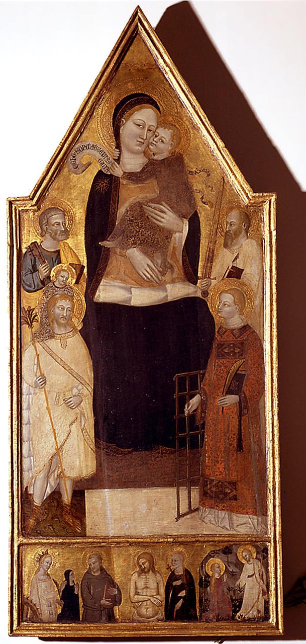 Madonna con Bambino e santi, episodi della vita di Cristo e santi (dipinto) di Niccolò di Tommaso (terzo quarto sec. XIV)