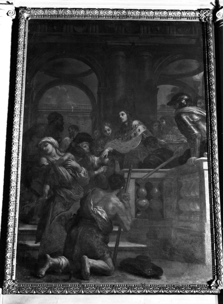 San Ludovico di Tolosa risana gli scrofolosi (dipinto) di Franceschini Baldassarre detto Volterrano (sec. XVII)