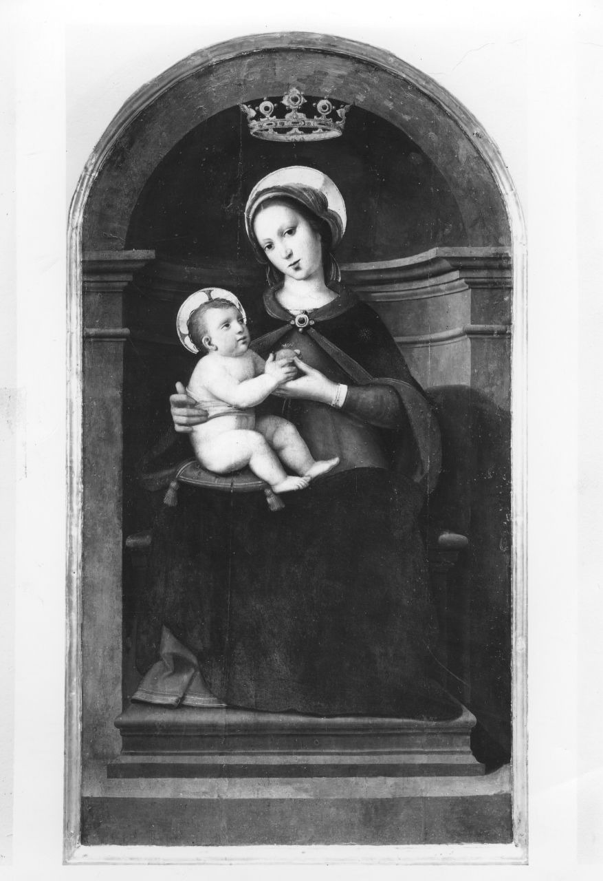 Madonna con Bambino (dipinto) di Bigordi Ridolfo detto Ridolfo Ghirlandaio (cerchia) (sec. XVI)