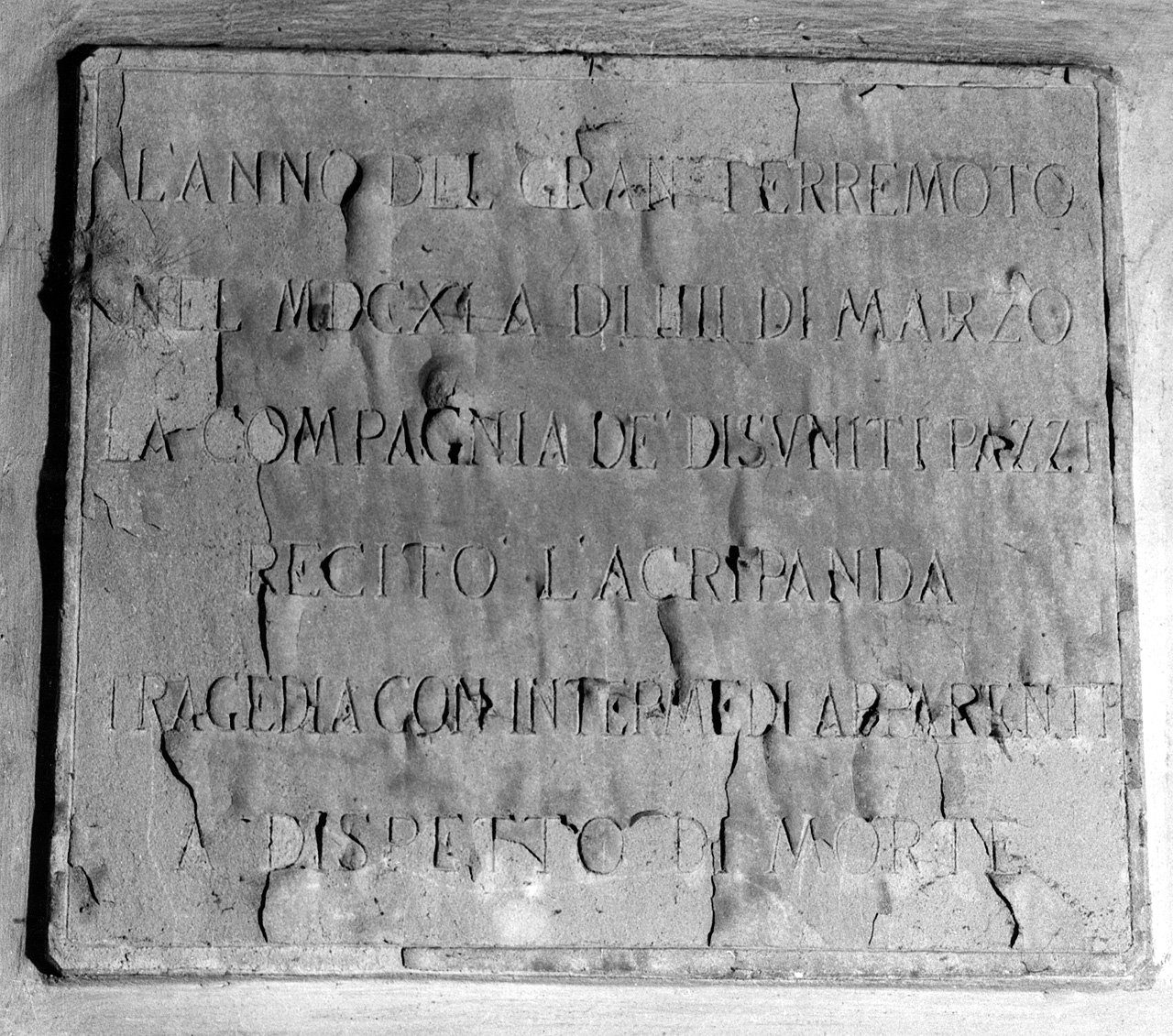 lapide - ambito toscano (sec. XVII)