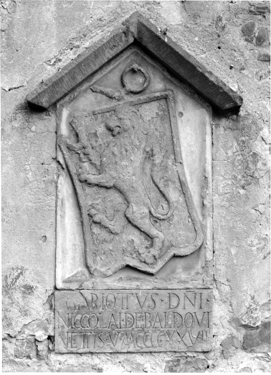 stemma gentilizio della famiglia Baldovinetti (scultura) - ambito toscano (sec. XV)