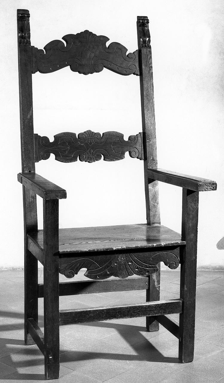 seggiolone, elemento d'insieme - manifattura toscana (fine/inizio secc. XIX/ XX)