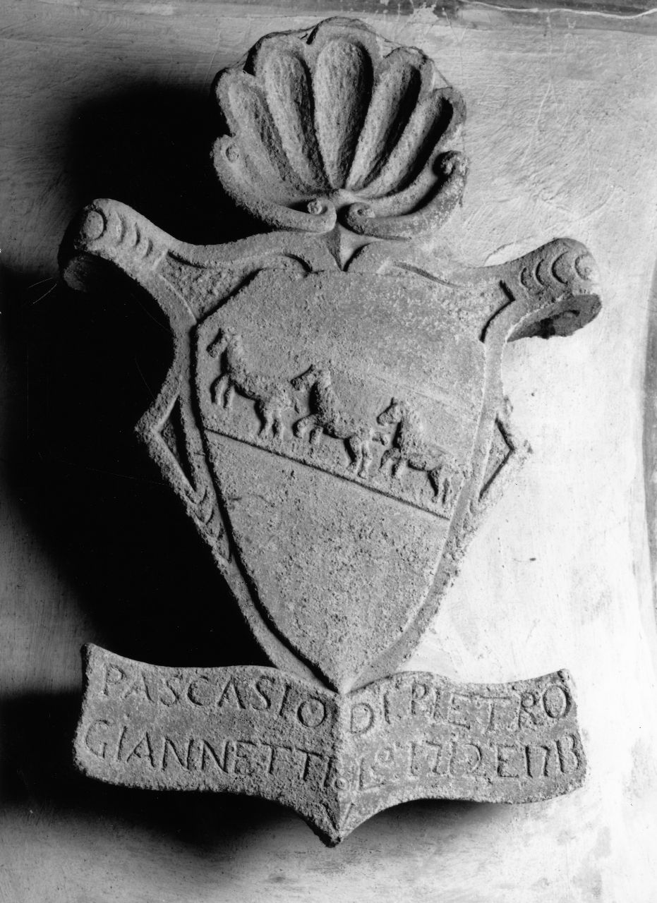 stemma gentilizio della famiglia Giannetti (rilievo) - ambito toscano (sec. XVIII)