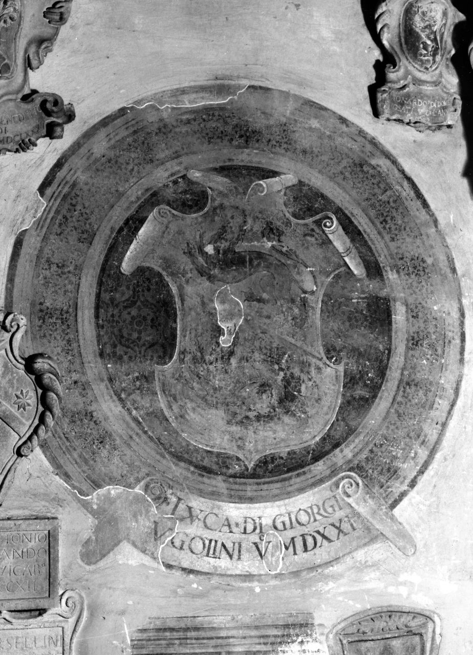 stemma gentilizio della famiglia Ugolini (dipinto) - ambito toscano (sec. XVI)