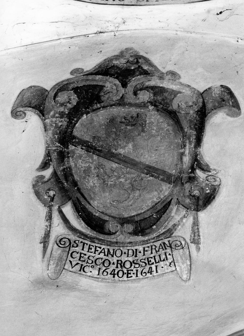 stemma gentilizio della famiglia Rosselli (dipinto) - ambito toscano (sec. XVII)