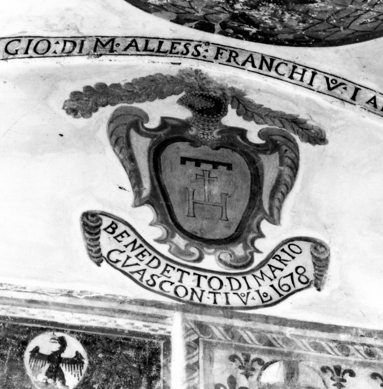 stemma gentilizio della famiglia Guasconti (dipinto) - ambito toscano (sec. XVII)