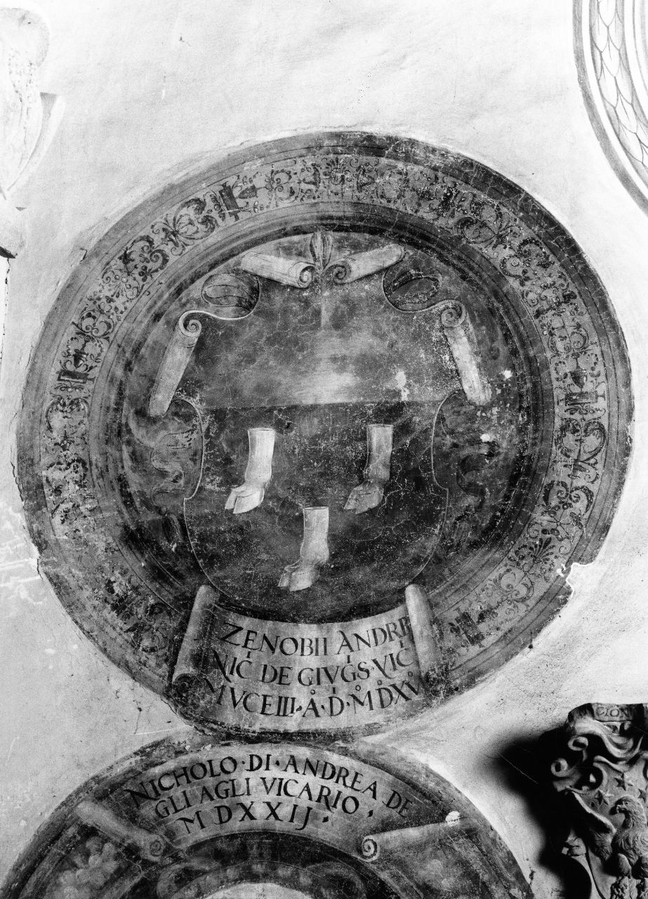 stemma gentilizio della famiglia Giugni (dipinto) - ambito toscano (sec. XVI)