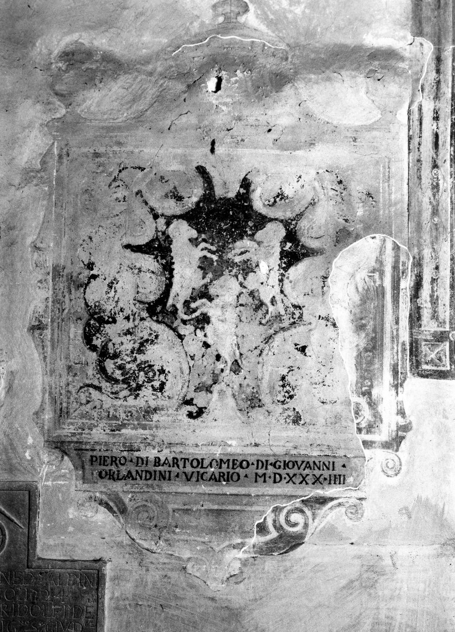 stemma gentilizio della famiglia Orlandini (dipinto) - ambito toscano (sec. XVI)