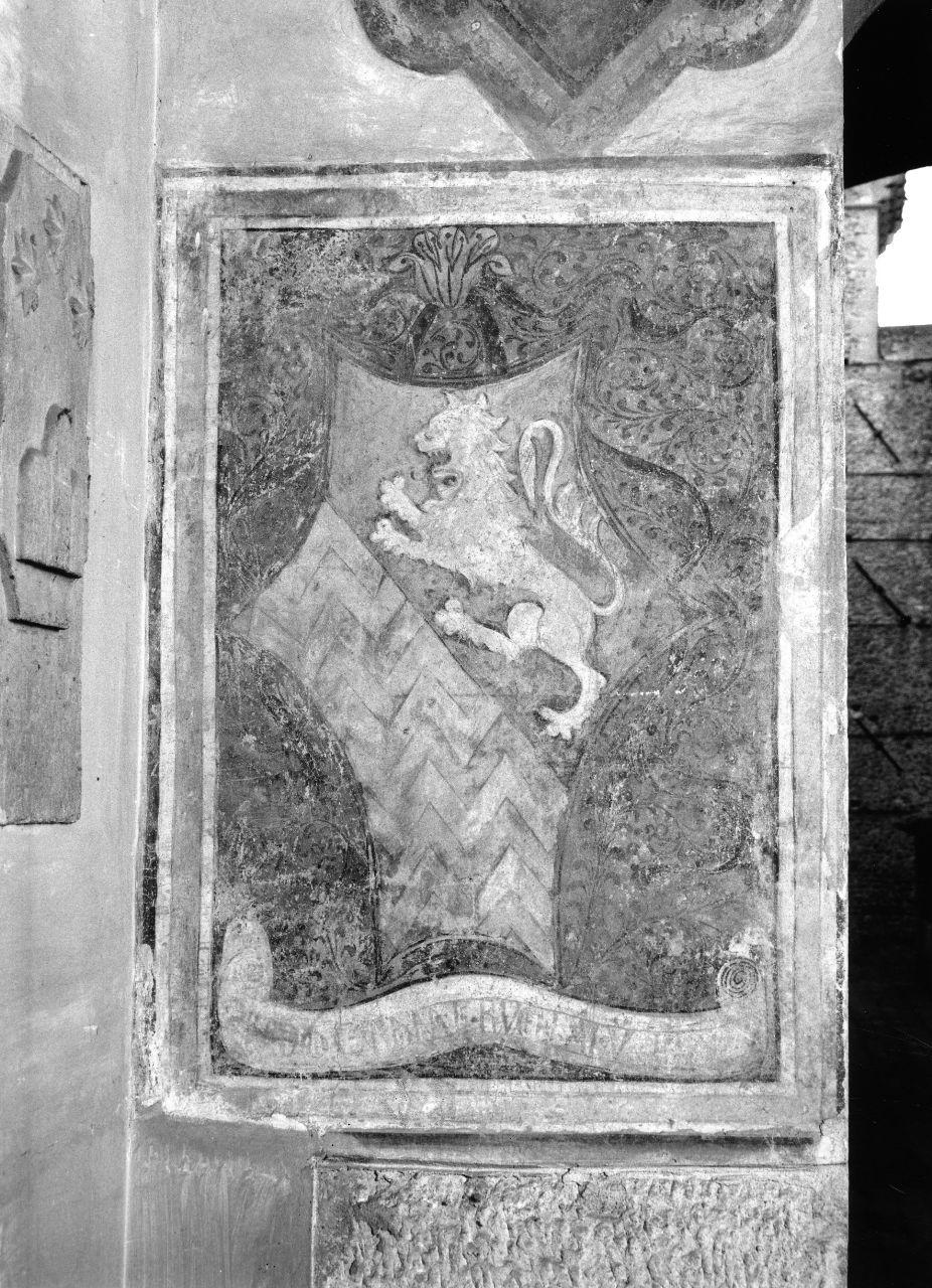 stemma gentilizio della famiglia Rucellai (dipinto) - ambito toscano (sec. XV)