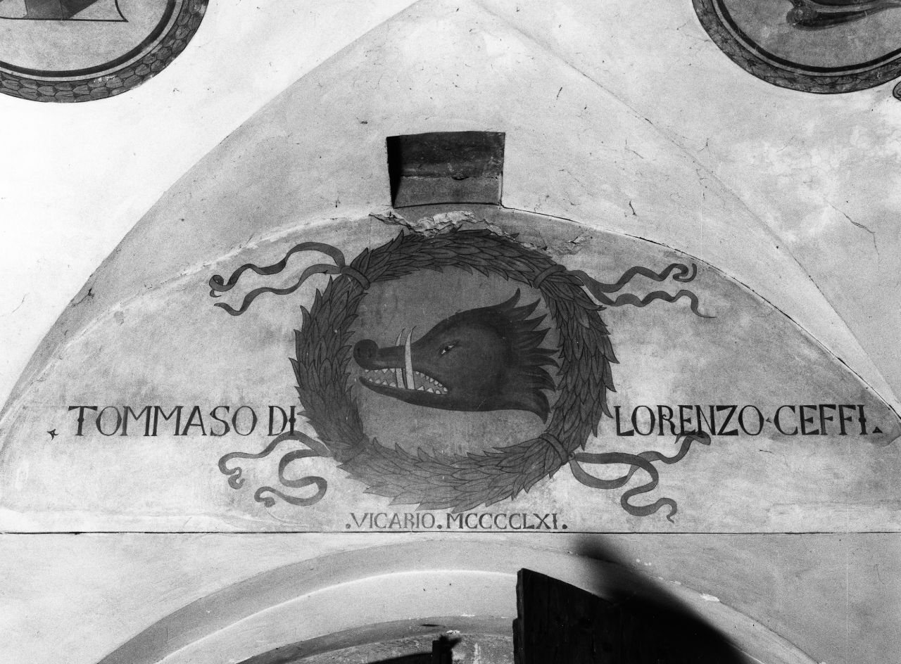 stemma gentilizio della famiglia Ceffi (dipinto) - ambito toscano (sec. XV)