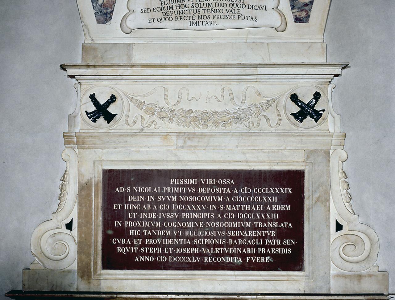 stemma gentilizio della famiglia Balducci (decorazione plastica) di Ferrucci Francesco di Simone (sec. XV)