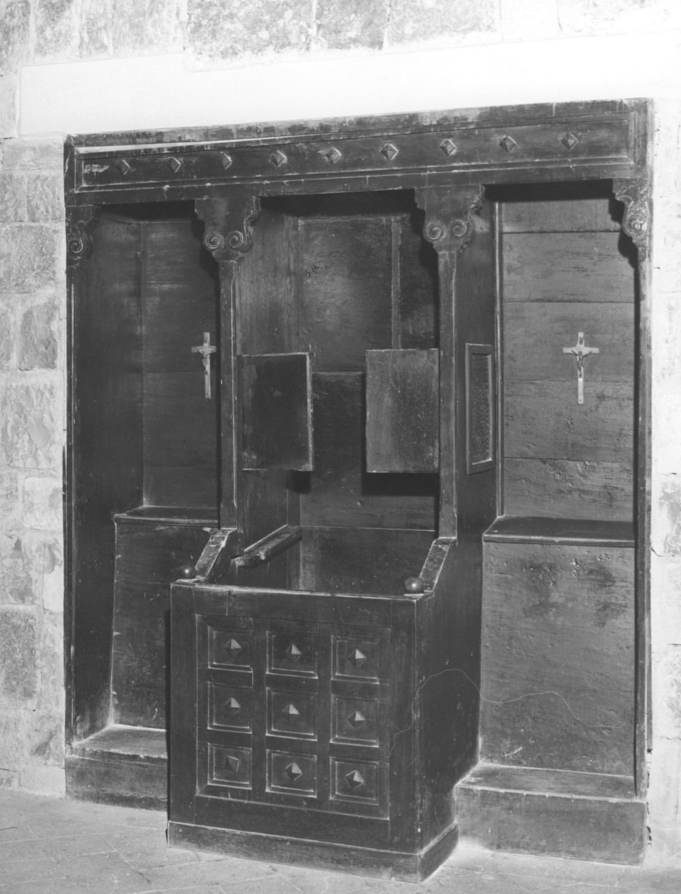 confessionale, serie - bottega toscana (sec. XVII)