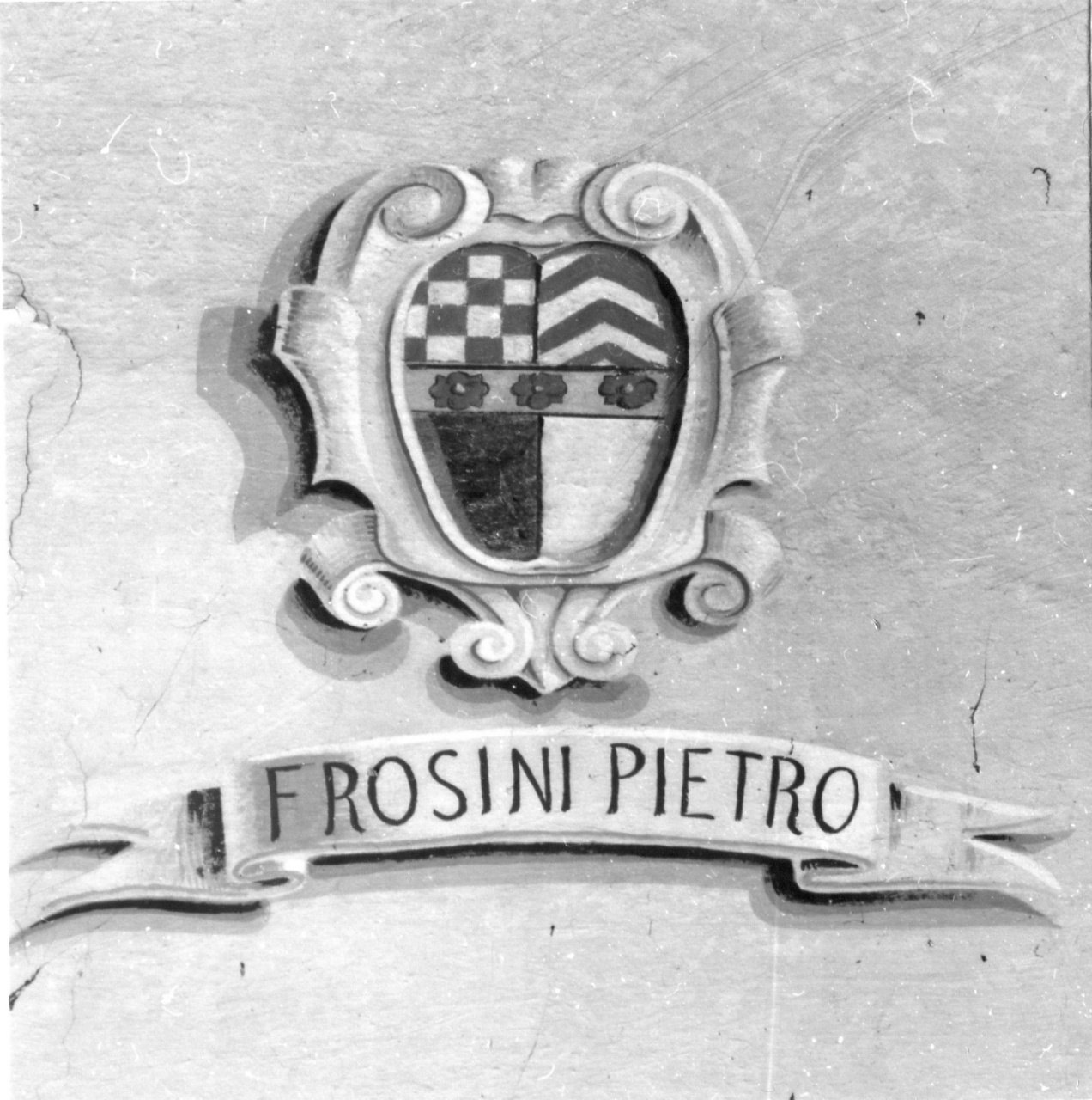 stemma gentilizio della famiglia Frosini (dipinto) - bottega toscana (inizio sec. XX)