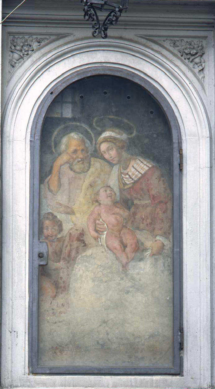 Sacra Famiglia con San Giovanni Battista bambino (dipinto) di Mannozzi Giovanni detto Giovanni da San Giovanni (primo quarto sec. XVII)