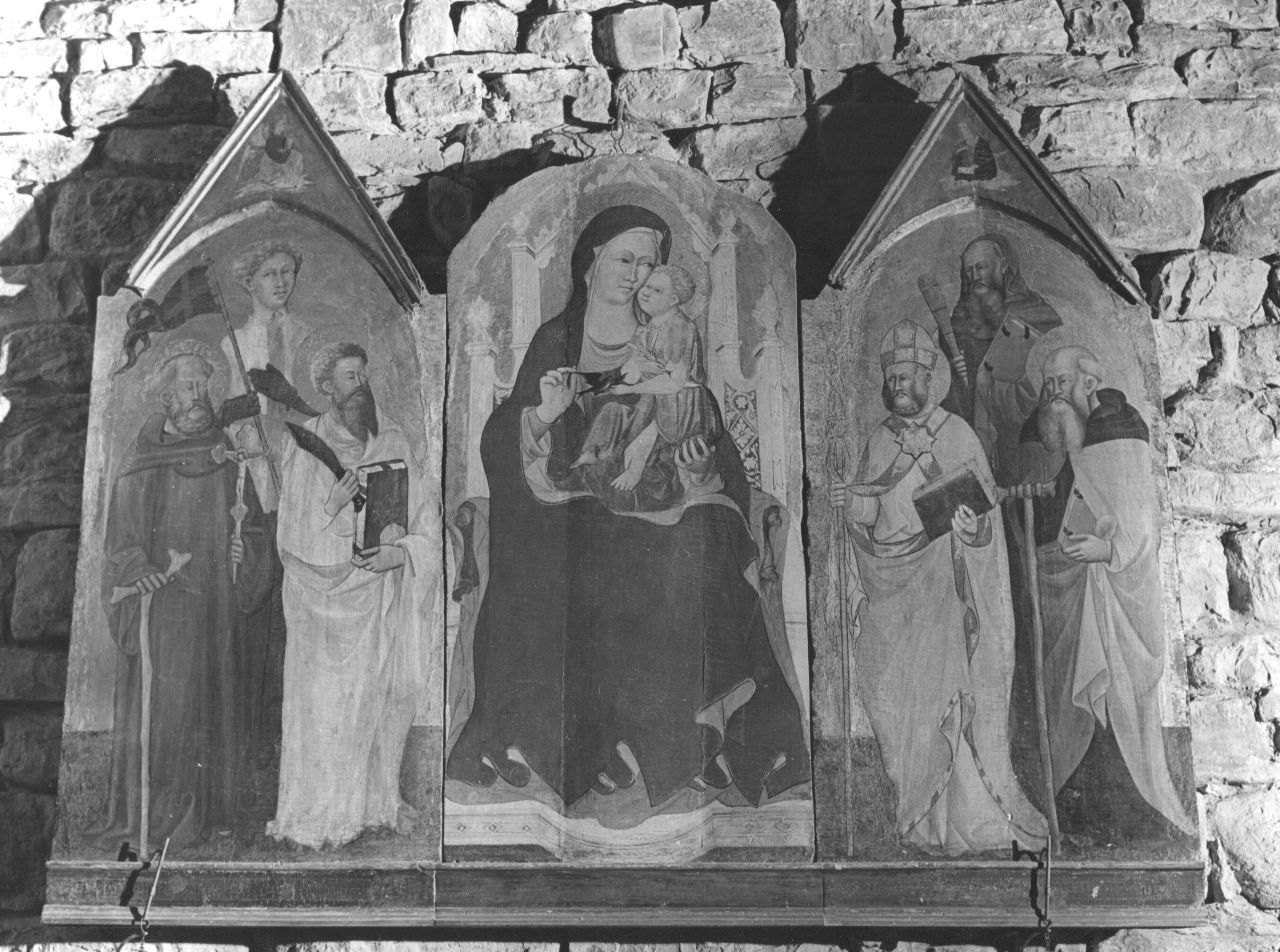 Madonna con Bambino e Santi (dipinto) di Maestro di Montefoscoli (attribuito) (inizio sec. XV)