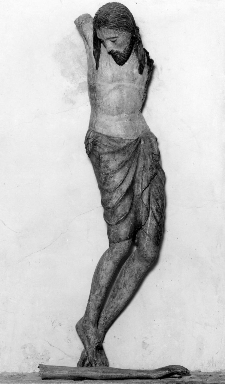 Cristo crocifisso (scultura) - bottega toscana (seconda metà sec. XIV)