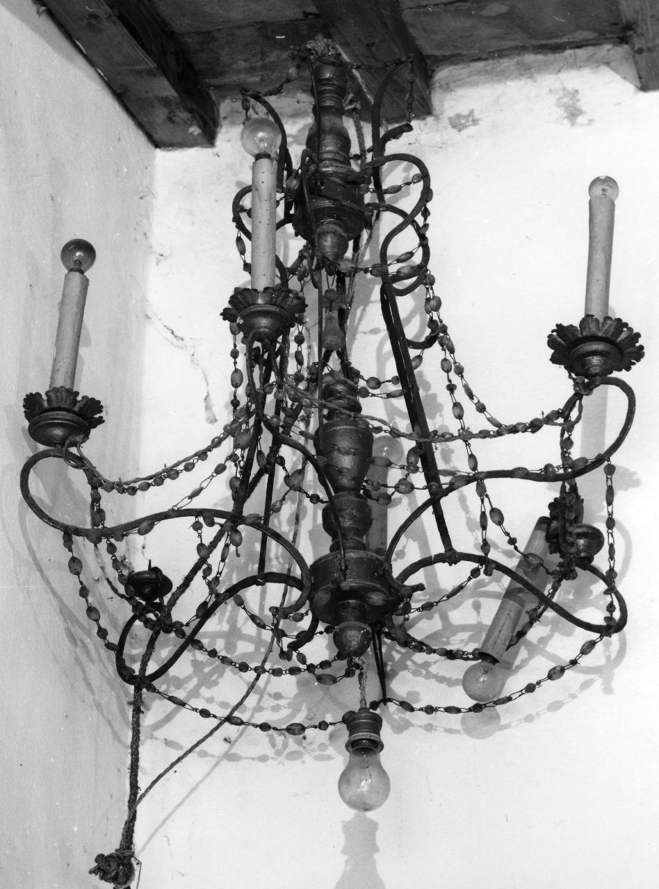 lampadario - bottega toscana (seconda metà sec. XIX)