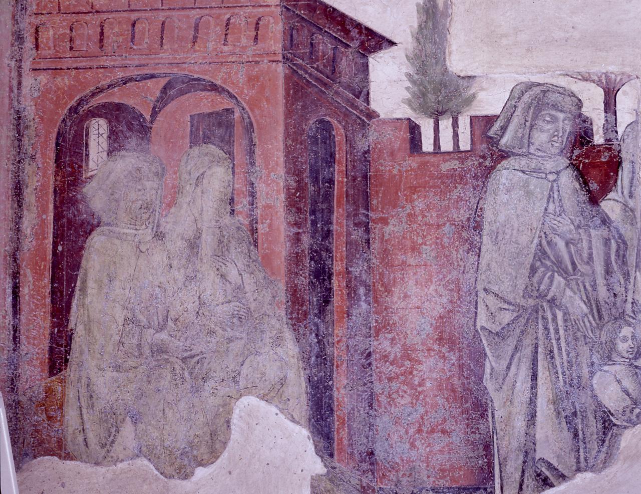 Sant'Agostino condotto a scuola dalla madre Santa Monica (dipinto) di Stefano d'Antonio di Vanni (sec. XV)