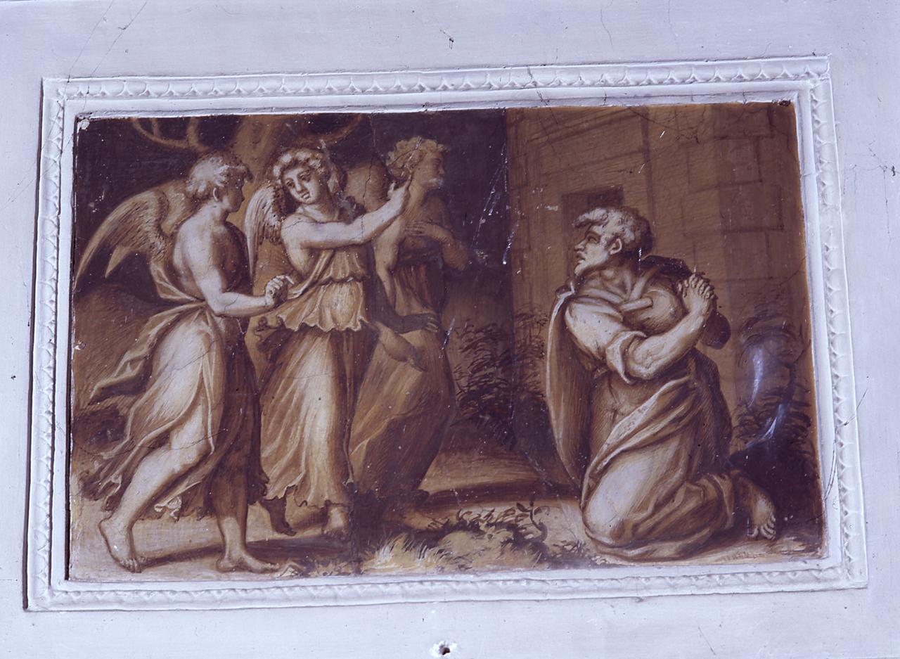 Abramo e i tre angeli (dipinto) di Vasari Giorgio (scuola) (sec. XVI)