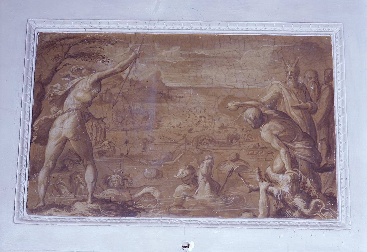 passaggio del mar Rosso (dipinto) di Vasari Giorgio (scuola) (sec. XVI)