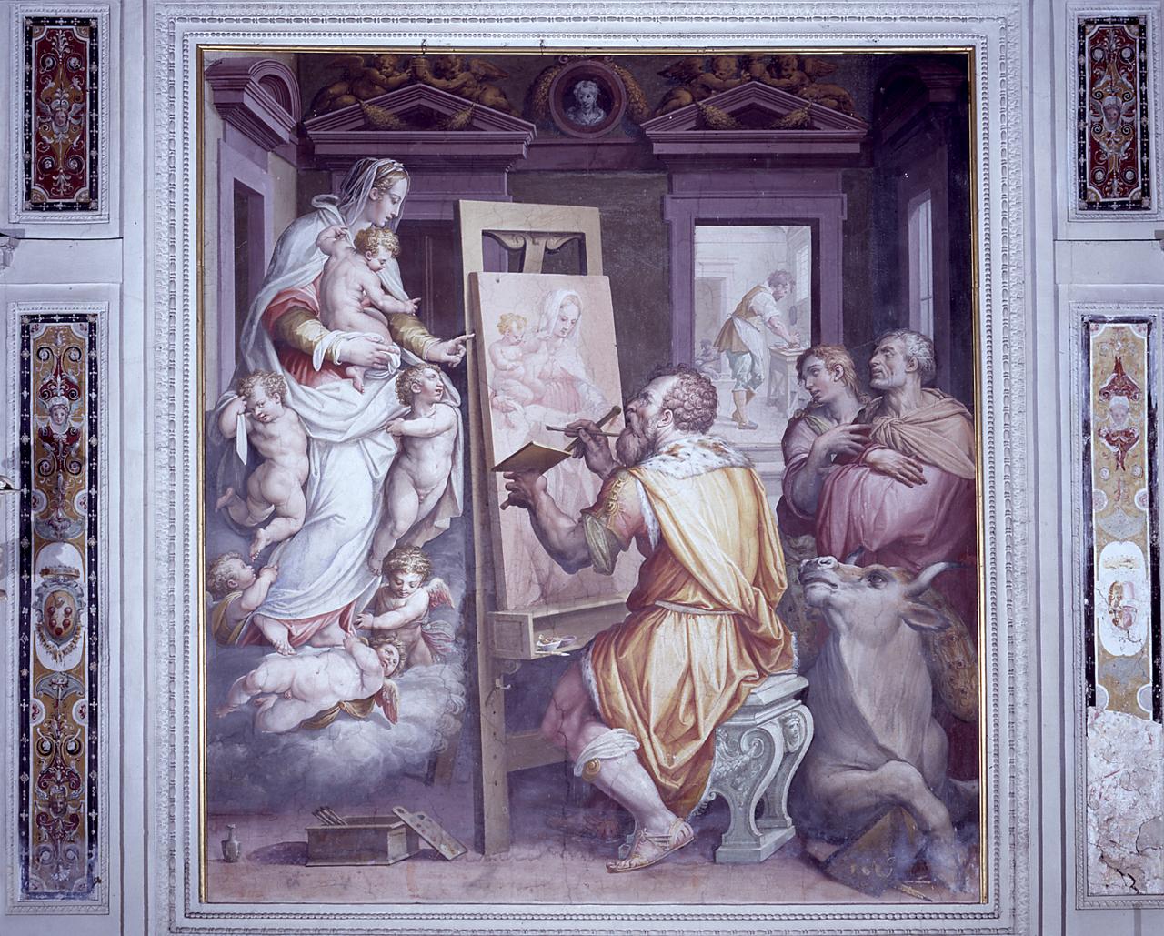 allegoria della pittura (San Luca Evangelista dipinge la Madonna) (dipinto) di Vasari Giorgio (sec. XVI)