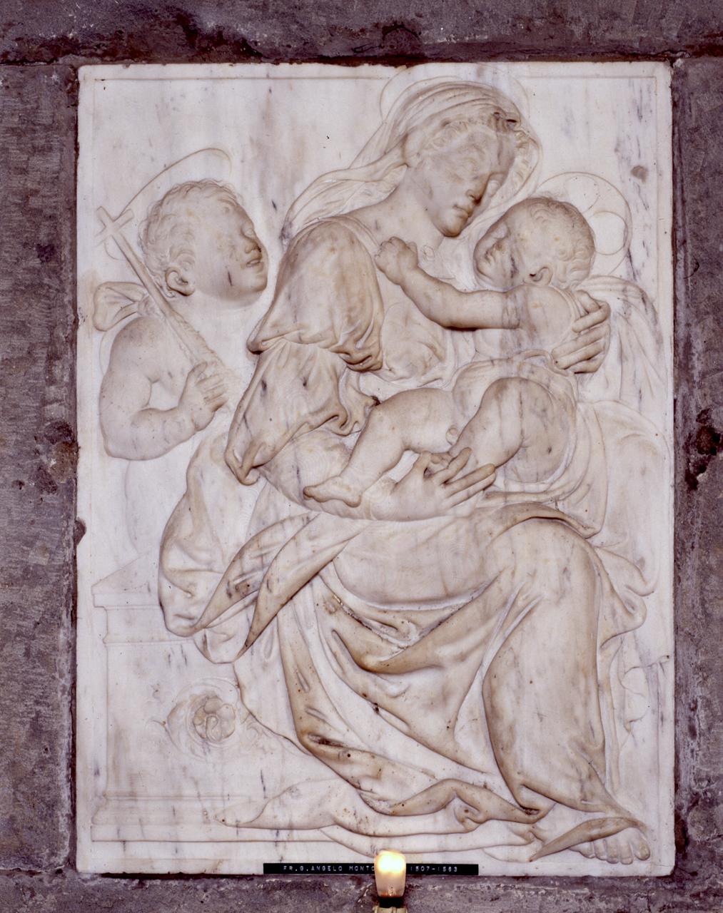 Madonna con Bambino e San Giovannino (rilievo) di Da Montorsoli Giovanni Angelo (sec. XVI)