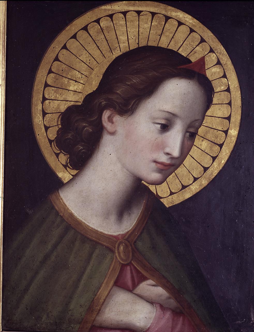 angelo annunciante (dipinto) di Curradi Francesco detto Battiloro (fine sec. XVI)
