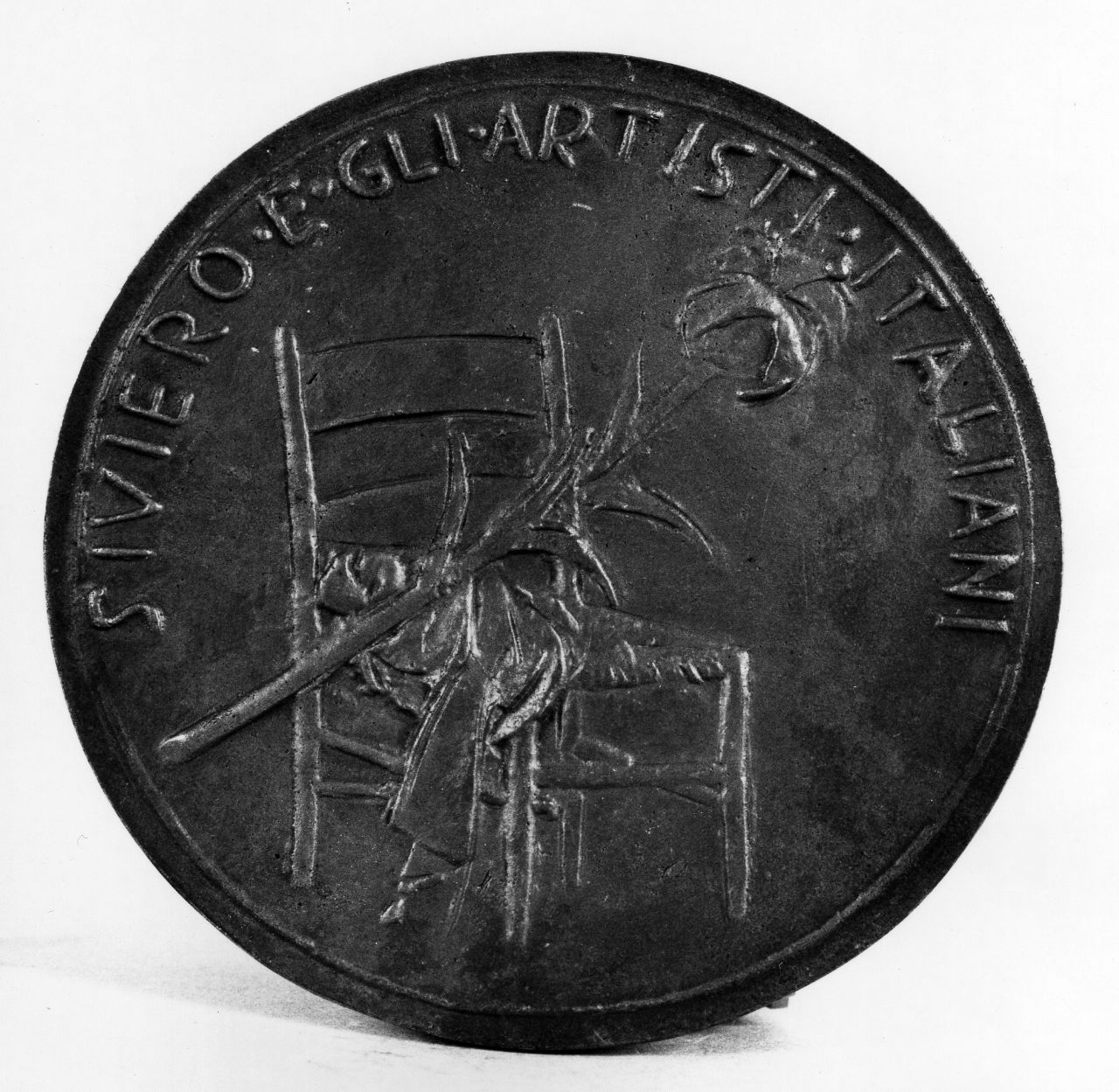 sedia con giglio (medaglia) di Manzoni Giacomo detto Giacomo Manzù (sec. XX)