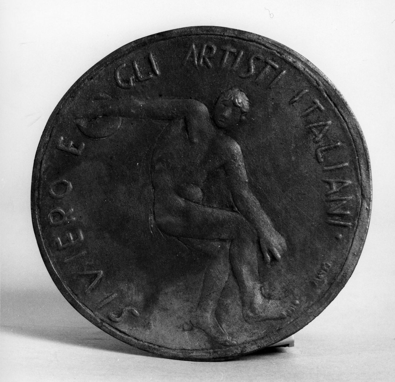discobolo (medaglia) di Manzoni Giacomo detto Giacomo Manzù (sec. XX)