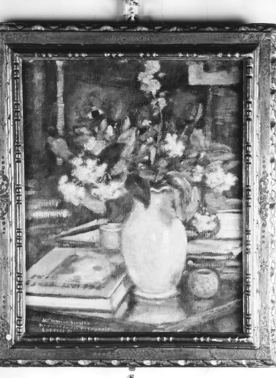 vaso giallo con fiori (dipinto) di Soffici Ardengo (sec. XX)